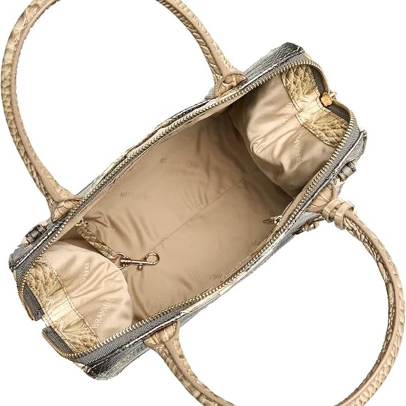 Brahmin Small Caroline Leather Satchel - Anthracite Flashback - Picture 6 of 6